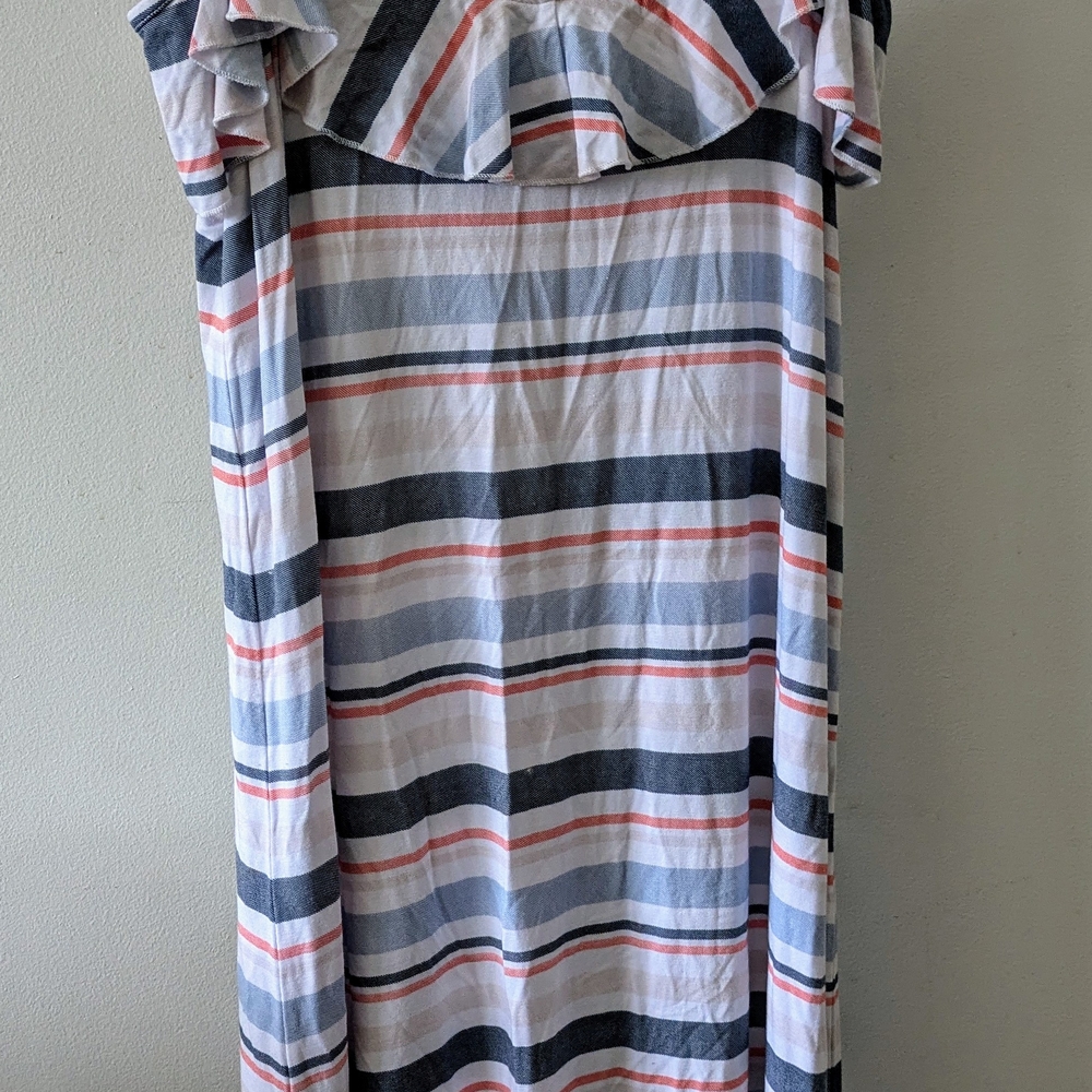 5 For $20 Tribal Jeans Ruffled Off-Shoulder Striped Dress